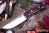 Bark River Knives: Bravo 1 - CPM CruWear - Red & Black Linen Micarta - Black Liners - Mosaic Pins