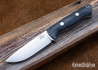 Bark River Knives: Bravo 1 - CPM CruWear - Rampless - Black Canvas Micarta - Matte