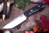 Bark River Knives: Bravo 1 - CPM CruWear - Rampless - Black Canvas Micarta - Red Liners - Mosaic Pins