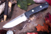 Bark River Knives: Bravo 1 - CPM CruWear - Rampless - Black Canvas Micarta - Drop Point - Matte