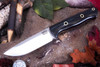 Bark River Knives: Bravo 1 - CPM CruWear - Rampless - Black G-10 - Red Liners - Hollow Brass Pins