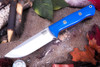 Bark River Knives: Bravo 1 - CPM CruWear - Rampless - Blue Glow G-10 - Orange Liners - Mosaic Pins