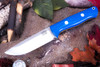 Bark River Knives: Bravo 1 - CPM CruWear - Rampless - Blue Glow G-10 - Yellow Liners