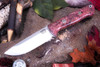 Bark River Knives: Bravo 1 - CPM CruWear - Rampless - Cherry & Black Maple Burl - Mosaic Pins