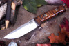 Bark River Knives: Bravo 1 - CPM CruWear - Rampless - Dark Curly Maple - Red Liners - Mosaic Pins #3