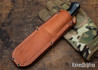 Bark River Knives: Bravo 1 - CPM CruWear - Rampless - Dark Curly Maple - Red Liners #2