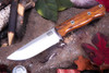 Bark River Knives: Bravo 1 - CPM CruWear - Rampless - Desert Ironwood - Red Liners - Mosaic Pins #1