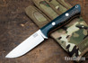 Bark River Knives: Bravo 1 - CPM CruWear - Rampless - Emerald Pinecone - Orange Liners