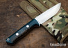 Bark River Knives: Bravo 1 - CPM CruWear - Rampless - Emerald Pinecone - Orange Liners