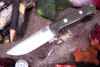 Bark River Knives: Bravo 1 - CPM CruWear - Rampless - Green Canvas Micarta - Orange Liners