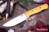 Bark River Knives: Bravo 1 - CPM CruWear - Rampless - Natural Canvas Micarta - Forest Green Liners - Mosaic Pins