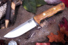 Bark River Knives: Bravo 1 - CPM CruWear - Rampless - Osage Orange - Green Liners - Brass Pins #1