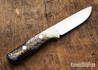 Bark River Knives: Bravo 1 - CPM CruWear - Rampless - Black & White Pinecone #2