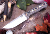 Bark River Knives: Bravo 1 - CPM CruWear - Rampless - Brown & Black Suretouch - White Liner