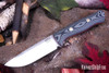 Bark River Knives: Bravo 1 - CPM CruWear - Rampless - Gray & Black Suretouch - Matte - Red Liner - Mosaic Pins