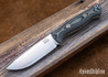 Bark River Knives: Bravo 1 - CPM CruWear - Rampless - Green & Black Suretouch - Matte - Yellow Liner - Mosaic Pins