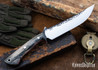 Lon Humphrey Knives: Viper - Forged 52100 - Storm Maple - Red Liners - LH24HI004
