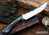 Lon Humphrey Knives: Viper - Forged 52100 - Storm Maple - Red Liners - LH24HI005