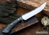 Lon Humphrey Knives: Viper - Forged 52100 - Storm Maple - Red Liners - LH24HI007
