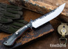 Lon Humphrey Knives: Viper - Forged 52100 - Storm Maple - Red Liners - LH24HI009