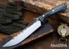 Lon Humphrey Knives: Viper - Forged 52100 - Storm Maple - Blue Liners - LH24HI014