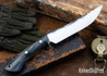 Lon Humphrey Knives: Viper - Forged 52100 - Storm Maple - Blue Liners - LH24HI015