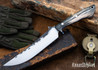 Lon Humphrey Knives: Viper - Forged 52100 - Storm Maple - Blue Liners - LH24HI017