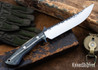 Lon Humphrey Knives: Viper - Forged 52100 - Storm Maple - Blue Liners - LH24HI018
