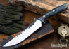 Lon Humphrey Knives: Viper - Forged 52100 - Storm Maple - Blue Liners - LH24HI019