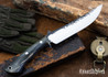 Lon Humphrey Knives: Viper - Forged 52100 - Storm Maple - Blue Liners - LH24HI023