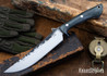 Lon Humphrey Knives: Viper - Forged 52100 - Storm Maple - Blue Liners - LH24HI024