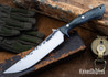 Lon Humphrey Knives: Viper - Forged 52100 - Storm Maple - Blue Liners - LH24HI026