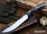 Lon Humphrey Knives: Viper - Forged 52100 - Storm Maple - Blue Liners - LH24HI028