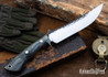Lon Humphrey Knives: Viper - Forged 52100 - Storm Maple - Black Liners - LH24HI040