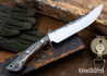 Lon Humphrey Knives: Viper - Forged 52100 - Storm Maple - Orange Liners - LH24HI042