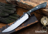Lon Humphrey Knives: Viper - Forged 52100 - Storm Maple - Orange Liners - LH24HI044