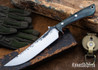 Lon Humphrey Knives: Viper - Forged 52100 - Storm Maple - Orange Liners - LH24HI049