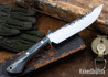 Lon Humphrey Knives: Viper - Forged 52100 - Storm Maple - Orange Liners - LH24HI050