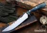 Lon Humphrey Knives: Viper - Forged 52100 - Storm Maple - Orange Liners - LH24HI053