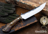 Lon Humphrey Knives: Viper - Forged 52100 - Storm Sassafras - Red Liners - LH24HI056