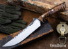 Lon Humphrey Knives: Viper - Forged 52100 - Dark Curly Maple - Black Liners - LH24HI078