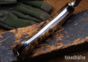 Lon Humphrey Knives: Viper - Forged 52100 - Dark Curly Maple - Black Liners - LH24HI079