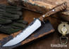 Lon Humphrey Knives: Viper - Forged 52100 - Dark Curly Maple - Black Liners - LH24HI080