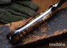 Lon Humphrey Knives: Viper - Forged 52100 - Dark Curly Maple - Black Liners - LH24HI080