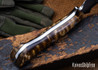 Lon Humphrey Knives: Viper - Forged 52100 - Dark Curly Maple - Black Liners - LH24HI088