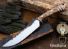 Lon Humphrey Knives: Viper - Forged 52100 - Dark Curly Maple - Black Liners - LH24HI089