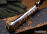 Lon Humphrey Knives: Viper - Forged 52100 - Dark Curly Maple - Black Liners - LH24HI090