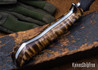 Lon Humphrey Knives: Viper - Forged 52100 - Dark Curly Maple - Black Liners - LH24HI097