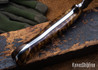 Lon Humphrey Knives: Viper - Forged 52100 - Dark Curly Maple - Black Liners - LH24HI099
