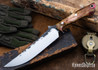 Lon Humphrey Knives: Viper - Forged 52100 - Backwoods Box Elder - Red Liners - LH24HI100